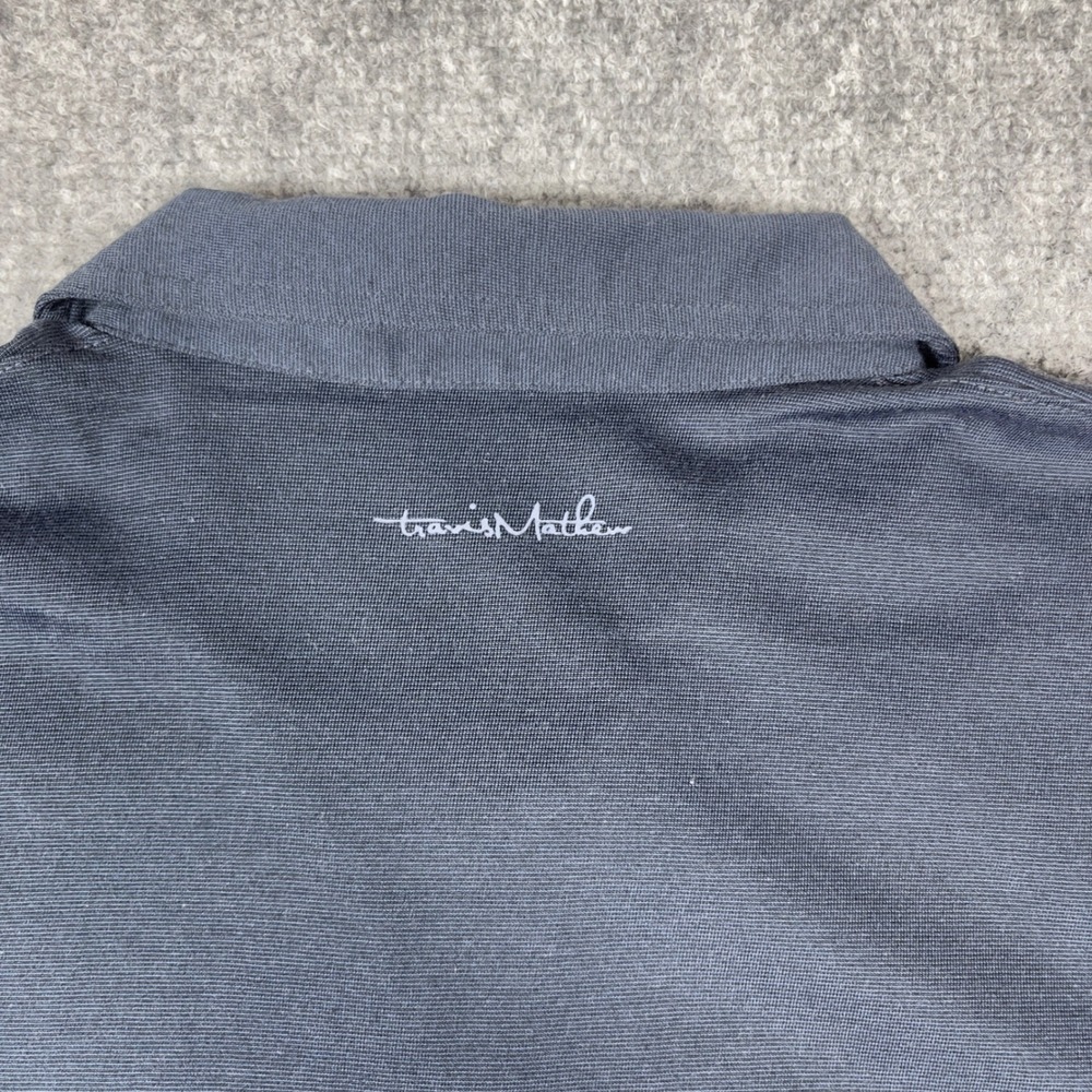 TravisMathew Polo Shirt Mens XL Navy Blue The Guitar Hotel Pima Cotton Blend - Picture 8 of 8
